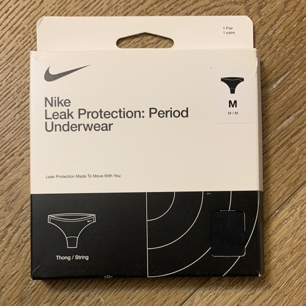 Nike Black Period Leak Protection Thong - women’s Medium